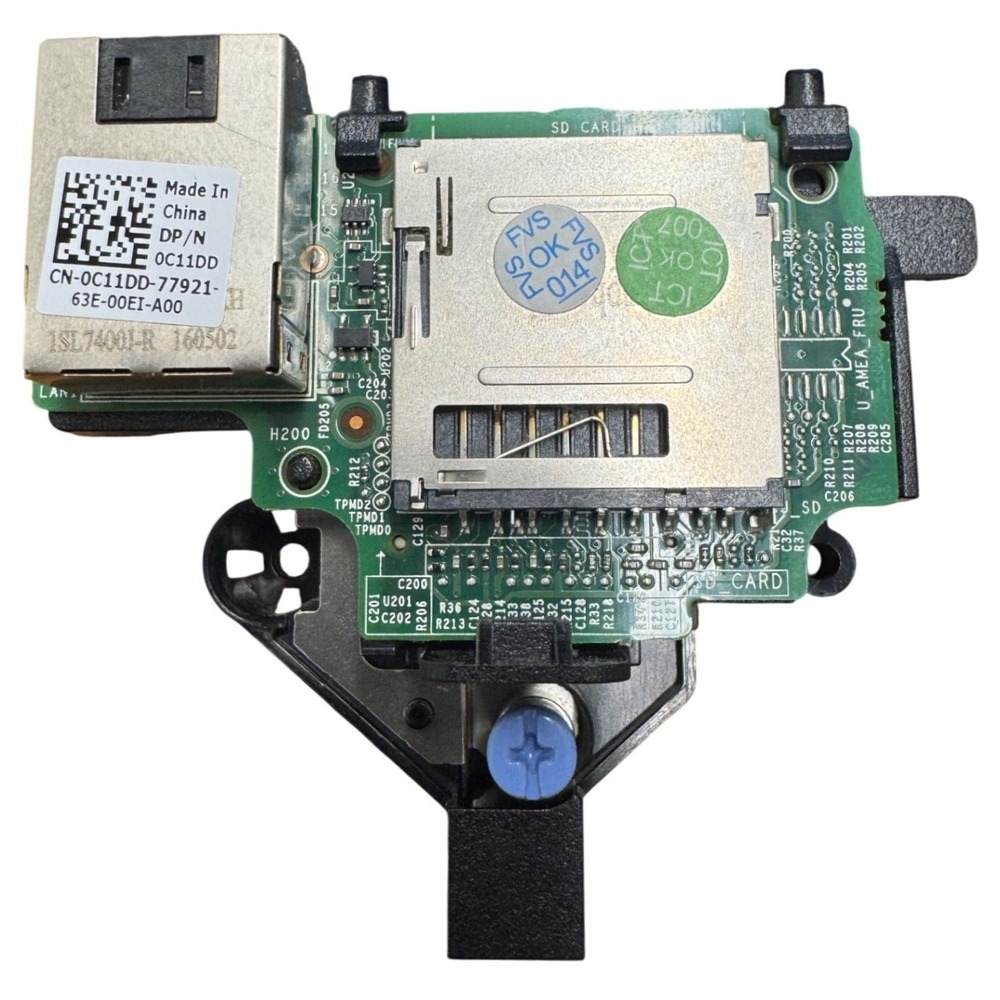 Dell PowerEdge R730 R630 iDRAC8 Port Card and SD Card Reader 0C11DD C11DD
